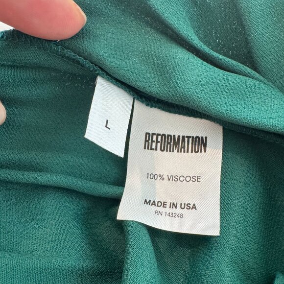 Reformation Green Wrap Dress – Size L – Excellent Condition - Picture 6 of 6